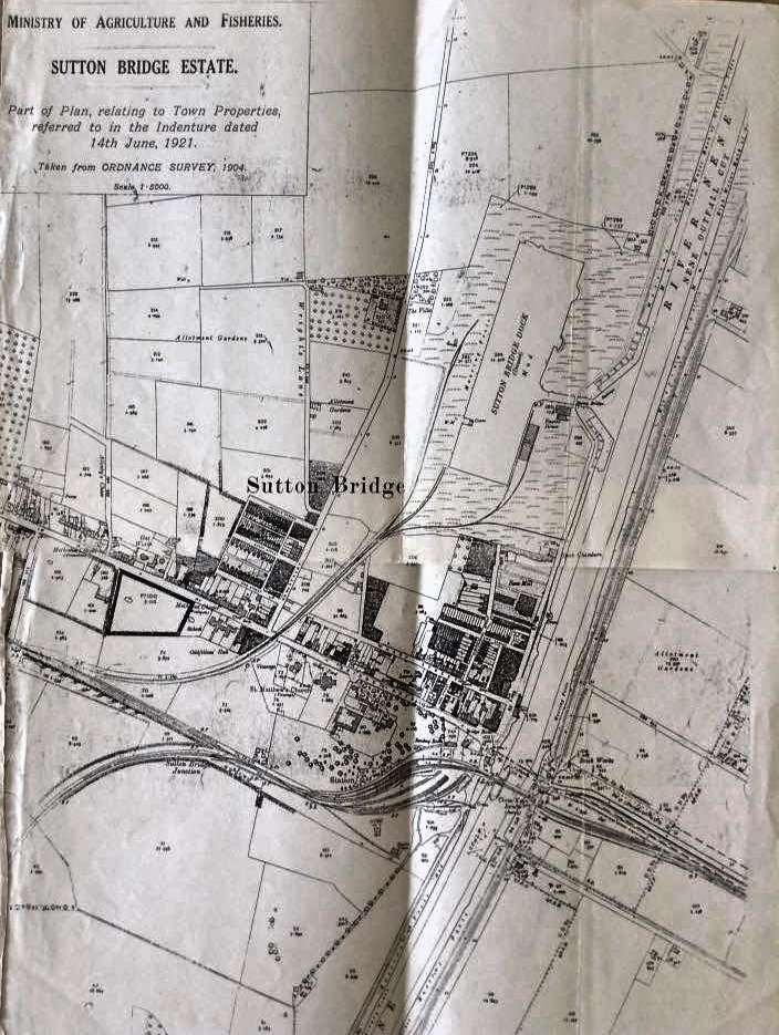 Map Of Sutton Bridge Estate 1921 
