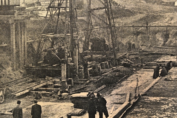 Coronation Channel Construction and Opening - South Holland Life Heritage  and Crafts including Chain Bridge Forge