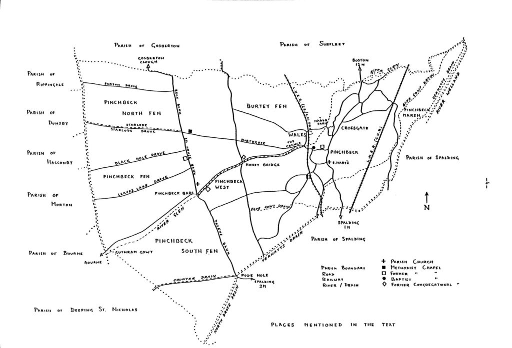 map of pinchbeck parish